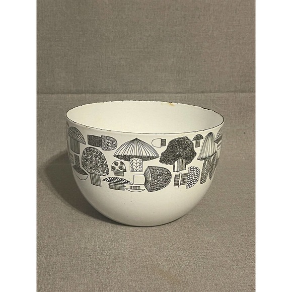 Vintage Mid Century Modern ARABIA MUSHROOM BOWL Enamel Finland kaj Franck - Picture 1 of 3